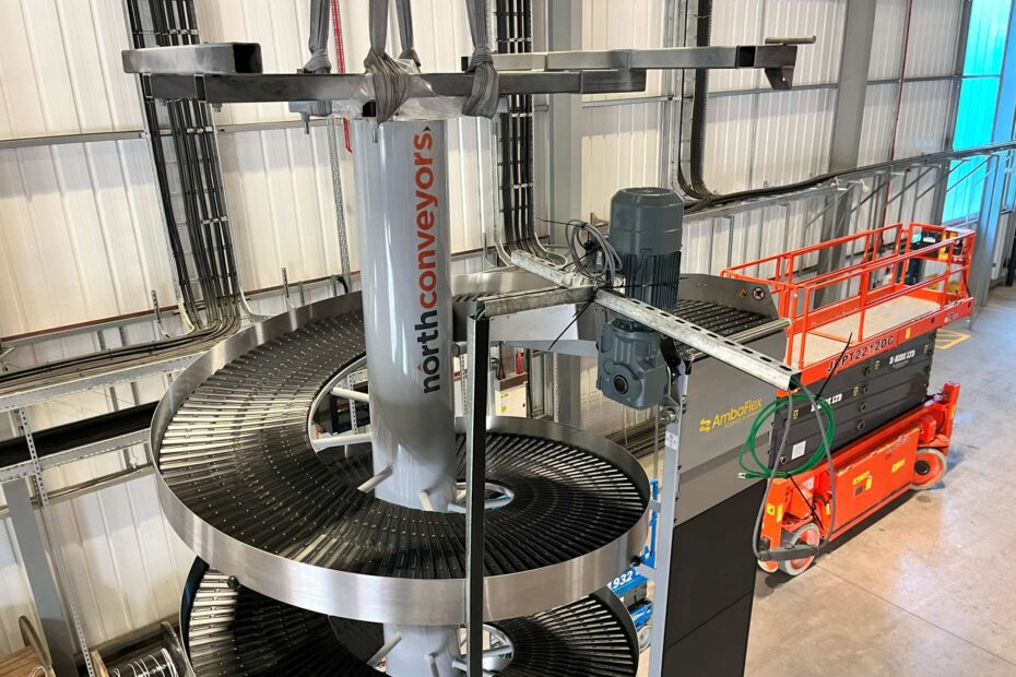 Warehouse Downward Spiral Conveyor