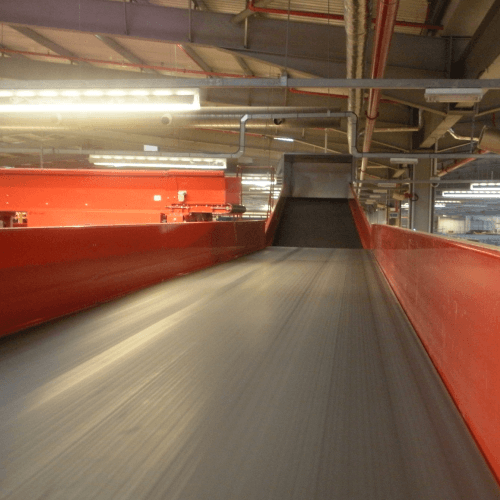 Warehouse Cardboard Conveyor System